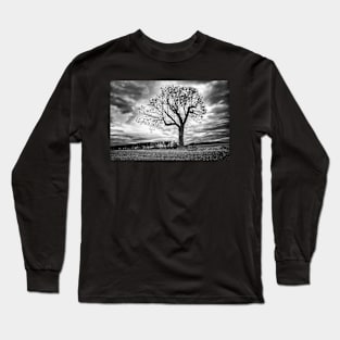 End of Summer - Black and white Tree Long Sleeve T-Shirt